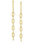 Фото #3 товара Polished Chain Link Threader Earrings, Created by Macy's