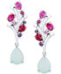 ფოტო #1 პროდუქტის Multi-Gemstone Cluster Drop Earrings (2 ct. t.w.) in Sterling Silver