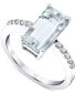 ფოტო #1 პროდუქტის Aquamarine (2-5/8 ct. t.w. ) & Diamond (1/10 ct. t.w.) Ring in Sterling Silver