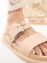 ASOS DESIGN Frozen double strap slider in beige