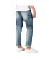 Men's Premium Jeans Slim Straight Intense Blast Distressed Cargo Pocket