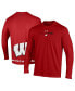 Фото #1 товара Men's and Women's Red Wisconsin Badgers 2024 On-Court Bench Unity Performance Long Sleeve T-shirt