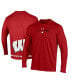 ფოტო #1 პროდუქტის Men's and Women's Red Wisconsin Badgers 2024 On-Court Bench Unity Performance Long Sleeve T-shirt