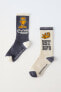 6-14 years/ 2-pack of garfield © paws inc long socks
