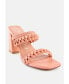 ფოტო #2 პროდუქტის Women's Arnie Dual Braided Strap Block Heel Sandals