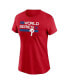 Фото #6 товара Women's Red Philadelphia Phillies 2022 World Series Authentic Collection Dugout T-shirt