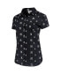 Фото #3 товара Women's Navy New York Yankees Floral Button Up Shirt