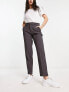 Mango straight leg formal trousers in grey