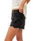 Women's Now Or Never High Rise Frayed Cotton Denim Shorts
