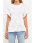 ფოტო #2 პროდუქტის Women's Drop Shoulder Mixed Media Top