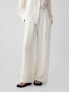 Фото #1 товара Mid Rise Crinkle Gauze Wide-Leg Pants