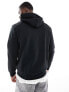 Polo Ralph Lauren central logo double knit hoodie in black