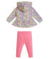 ფოტო #2 პროდუქტის Baby Girls Zip Up Top and Jersey Leggings, 2 Piece Set