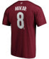 Фото #3 товара Men's Cale Makar Burgundy Colorado Avalanche Authentic Stack Player Name and Number T-shirt