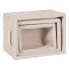Фото #8 товара Набор корзин Белый Деревянный Ткань 39,5 x 30 x 24 cm (3 штук)