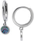 Abalone Disc Dangle Hoop Drop Earrings in Sterling Silver, Created for Macy's