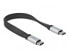 Фото #4 товара Разъем USB C Delock 85926 - 0.22 м USB C USB C USB 3.2 Gen 2 (3.1 Gen 2) 10000 Мбит / с Черный Серебристый