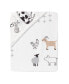 Baby Farm Animals 100% Cotton Fitted Crib Sheet - White