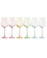 Фото #3 товара Colored Wine Glasses, Multicolored, 12 oz Set of 6