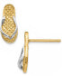 ფოტო #1 პროდუქტის Flip Flop Earrings in 14K Gold and Rhodium Plating