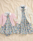 ფოტო #5 პროდუქტის Toddler and Little Girls Floral Cotton Oxford Shirtdress