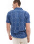 Hollister short sleeve printed shirt in navy