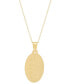ფოტო #4 პროდუქტის Angel Prayer Oval Medallion 18" Pendant Necklace in 10k Gold