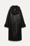 Фото #5 товара Двустороннее длинное пальто в байкерском стиле — zw collection ZARA