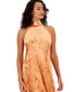 Фото #4 товара Women's Halter-Neck Side-Slit Maxi Dress, Created for Macy's