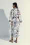 Фото #24 товара Пляжное платье Nefes Istanbul с тропическим узором из 100% хлопка A4143ax23hs