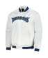 ფოტო #1 პროდუქტის Men's White Minnesota Timberwolves Hardwood Classics Throwback Wordmark Raglan Full-Snap Jacket