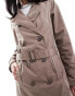 Фото #4 товара Brave Soul mac with belt in brown