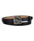 Фото #1 товара Women's Skinny Hammered Plaque Buckle Belt