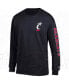 ფოტო #3 პროდუქტის Men's Black Cincinnati Bearcats Team Stack Long Sleeve T-shirt