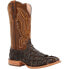 Фото #3 товара Durango Premium Exotics Pirarucu Square Toe Cowboy Mens Brown Casual Boots DDB0