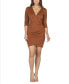 ფოტო #1 პროდუქტის Women's V-neck Elbow Knee Length Cocktail Dress