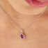 Фото #3 товара Fancy Passion Ruby FPR13 elegant silver pendant