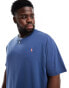 Polo Ralph Lauren Big & Tall icon logo t-shirt in mid blue