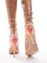 Фото #5 товара Simmi London Peony spiral heeled sandal in orange ombre