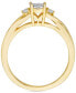 ფოტო #4 პროდუქტის Diamond Twist Ring (1/10 ct. t.w.) in 10k Two-Tone Gold