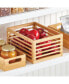 Bamboo Slotted Kitchen Pantry Organizer Bin - 6 Pack