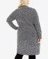 Plus Size Charmed Collarless Cardigan Sweater