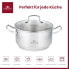 Фото #3 товара Gerlach Simple Stainless Steel Cooking Pot Induction Pot Cookware Suitable for Induction Cookers 4.5 L