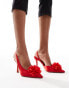 Фото #3 товара Glamorous slingback heeled shoes with flower in red