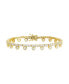 ფოტო #2 პროდუქტის Cubic Zirconia Bezel Heart Rimmed Tennis Bracelet