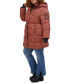 ფოტო #3 პროდუქტის Plus Size Hooded Drawstring-Waist Puffer Coat, Created for Macy's