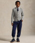 ფოტო #5 პროდუქტის Big Boys Cable-Knit Cotton V-Neck Cardigan Sweater