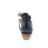Фото #14 товара Miz Mooz Caine P63002 Womens Black Leather Hook & Loop Heeled Sandals Shoes