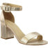 CL by Laundry Jody Metallic Wedding Ankle Strap Womens Gold Dress Sandals JODY-