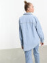 New Look oversized denim shirt in blue